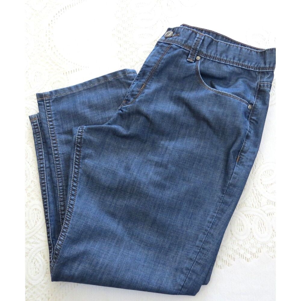 Perry Ellis Men's Slim Fit Denim Jeans  Straight Leg   Minimalist 36x30 EUC